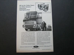 1965 Ford Gas Turbine Experimental Tractor Trailer vintage advertisement from my - Picture 1 of 1