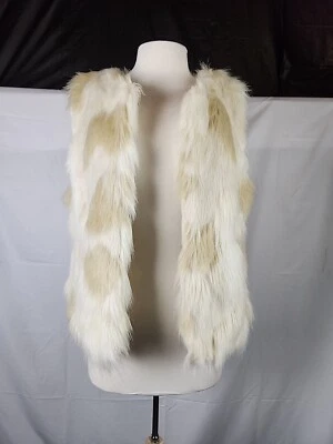 Chaleco de piel sintética Forever 21 talla L para mujer frente abierto boho glamour retro festival Foto 1 de 4