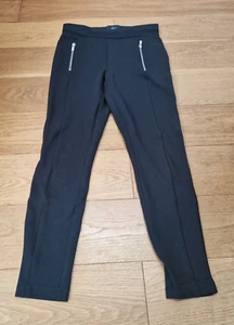 NEXT Womens Black Slim Fit Thick Stretch Casual Leggings Pants Trousers: UK10 - Picture 1 of 2