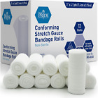 Conforming Gauze Rolls First Aid Rolled Stretch Bandages for Wounds & Injuries –