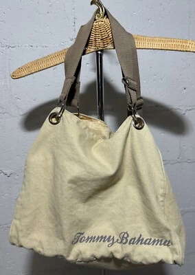 Tommy Bahama  go everywhere Canvas tote bag Cream Strap 10” - Image 1 of 4