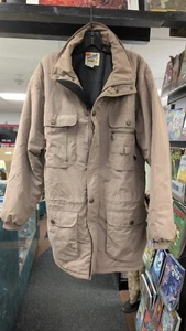 Travel Smith Square Pockets  Tan Winter Coat Jacket Vintage Mens L Used - Picture 1 of 2