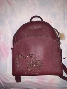 Authentic Michael Kors Medium Abbey Backpack Heart Studded New With Tags - Picture 1 of 16