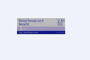 2 x Galderma Benzoyl Peroxide 2.5% Benzac AC 30GM for acne, pimples Pack of 2