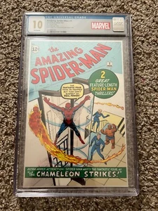 AMAZING SPIDER-MAN #1 .999 PURE SILVER FOIL HARVESTOR INVESTMENTS CGC 10 #401 - Picture 1 of 10