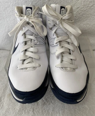 Zapatos de baloncesto Nike Air Max Elite para hombre azul marino/blanco, tops altos con cordones 7,5 Foto 1 de 4