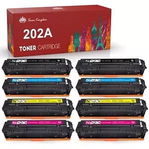 8 pezzi per HP 202A Toner CF500A Color LaserJet Pro MFP M281fdw M281cdw M254dw M280 - Foto 1 di 8