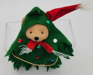 Disfraz de árbol de Navidad decorado de fieltro de felpa de oso articulado 8" LEER RARO - Imagen 1 de 6