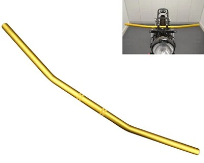 Motorbike Handlebar Drag Bars 22mm 7/8 INCH Streetfighter Street Bike GOLD - Image 1 of 4