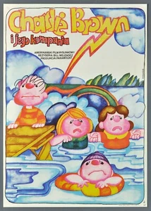 Peanuts / Fistaszki ORIGINAL 1978 Vintage Polish Movie Poster - Hanna Bodnar Art - Picture 1 of 1