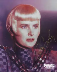 DENISE CROSBY SIGNED 10 X 8 STAR TREK NEXT GENERATION SERIES PHOTO - SELA+ - Picture 1 of 1