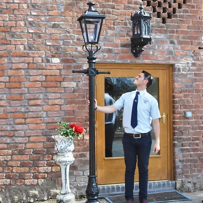 NEW 2.3m Black Dorchester Lamp Post & Lantern Set - Outdoor Lighting - Image 1 of 3