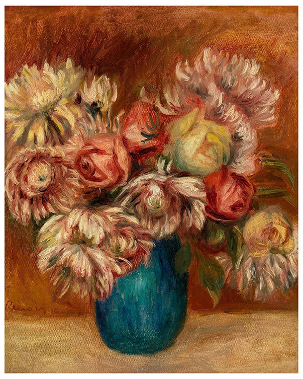 Pierre Auguste Renoir- Flowers in a Green Vase - image 1 of 1