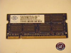 Dell Latitude E5400 Nanya 2GB 2Rx8 PC2-6400S-666 RAM NT2GT64U8HD0BN-AD - Photo 1 sur 1