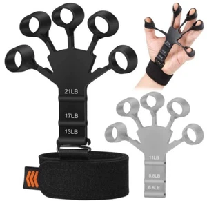 Finger Gripper with 6 Resistant Level recovery hand strengthener | Black Edition - Picture 1 of 6