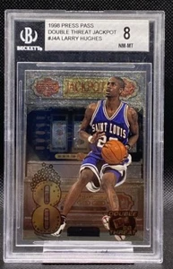 🔥 1998 Press Pass Larry Hughes Double Threat Jackpot RC #J4A BGS 8 76ers 🔥 - Picture 1 of 2