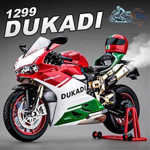 1:9 Ducati 1299s Alloy Model key Start Smoke Injection Motorcycle Sound Effect - Picture 1 of 14