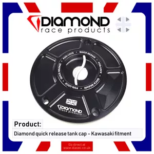 DIAMOND - QUICK RELEASE FUEL TANK CAP - KAWASAKI Z1000 (inc. SX) 10-11 2010 2011 - Picture 1 of 5