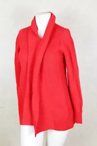 Charter Club New Women Open-Front Red Completer Cardigan Petite Sz PS NWT B10D1 - Picture 1 of 4
