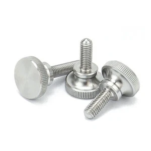 M6 SUS304 Stahl Doppelhochkopf Handverschraubt Rändelschrauben Schrauben 6mm-30mm L - Bild 1 von 1