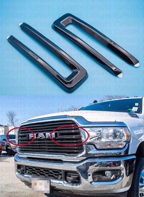 Ram 2500 3500 4500/5500 2019-2021 negro brillante parrilla delantera cubierta superposición Foto 1 de 4
