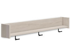 Signature Design by Ashley Wall Mounted Coat Rack w/Shelf Light Natural