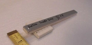 1 pc. *Suede Gray* Ceramic Tile; Pencil - Liner - Sizzle; 1/2" X 6" Daltile, New - Picture 1 of 11