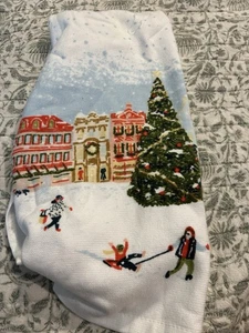 Soglia Natalizia Stravagante Asciugamano Vacanze Alberi Città Nuovo - Foto 1 di 2