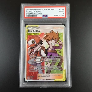 PSA 9 Red & Blue 234/236 Pokemon Cosmic Eclipse Graded Card - Picture 1 of 7