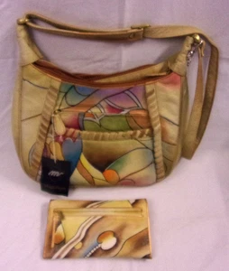 Borsa e portafoglio in pelle Magnifique nuovi con etichetta bellissimi colori regalo degno - Foto 1 di 3