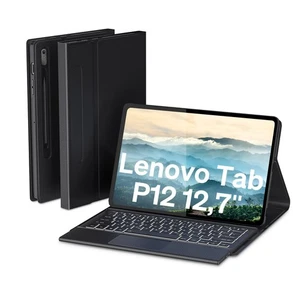 Backlit Keyboard Case Touch for Lenovo Tab P12 12.7" 2024/2023 (TB370FU), Blu... - Bild 1 von 7