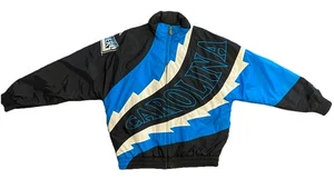 Vintage Carolina Panthers gefütterte Jacke mit Kapuze Herren Large durchgehender Reißverschluss Lee Sport 90er - Bild 1 von 16