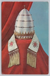Vintage Vatican Papal Tiara Postcard 1965 Pope Paul VI Gift to America - Picture 1 of 2