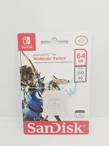 SanDisk 64GB Micro SD Card SDXC Zelda Memory Card for Nintendo Switch New Sealed - Picture 1 of 2