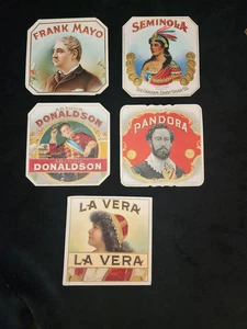 Vintage Original Vintage Zigarrenkiste Etiketten um 1920 5er Set - Bild 1 von 7