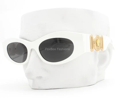 Gafas de sol Versace pulidas doradas blancas con logotipo de Medusa MOD 4480-U 314/87 con estuche Foto 1 de 4