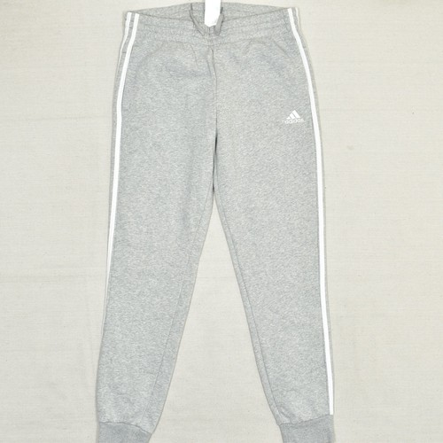 Adidas Pantalone Jogger Donna Tinta Unita Felpa Lounge Misto Cotone Grigio Taglia M