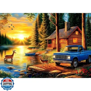 Diamond Art Kits für Erwachsene Anfänger - Hirschwald DIY Modern Diamond Painting - Bild 1 von 5