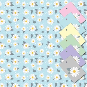 Women's Daisy Design Wrapping Paper - 5 XL Sheets + Tags - Picture 1 of 4