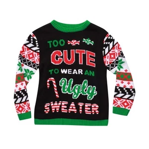 Girls' Ugly Christmas Sweater Festive Design Cozy Fit Holiday Outfit 1 PCS - Picture 1 of 2