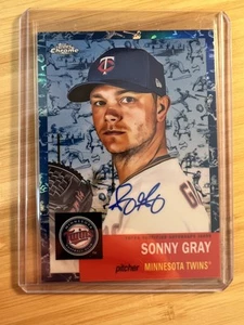 Topps 2022 cromo platino aniversario/99 Sonny Gray #CPA-SG autógrafo gemelos - Imagen 1 de 2
