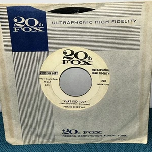 *HEAR*  FRANK CHERVAL 45 “What Did I Do/My Own” teen PROMO rockabilly 7” - Bild 1 von 3