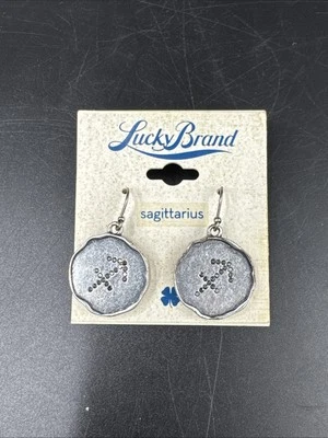 New! Lucky Brand! Silver Colored Sagittarius Zodiac Sign With Centaur And Stones - Image 1 of 3