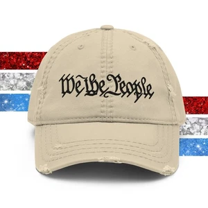 We the People Constitution Distressed Baseball Cap Dad Hat for Men Women - Bild 1 von 38