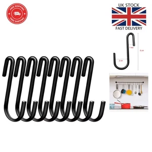 20 Pack Heavy Duty S Shaped Hangers | Elegant Black Hooks for Home Organization - Picture 1 of 9