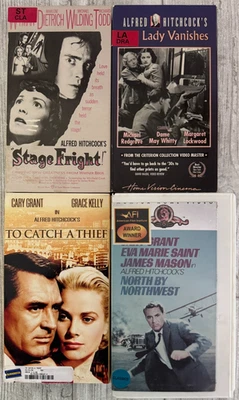 4 Alfred Hitchcock VHS Stage Fright The Lady Vanishes To Catch A Thief NorthxNW Foto 1 de 3