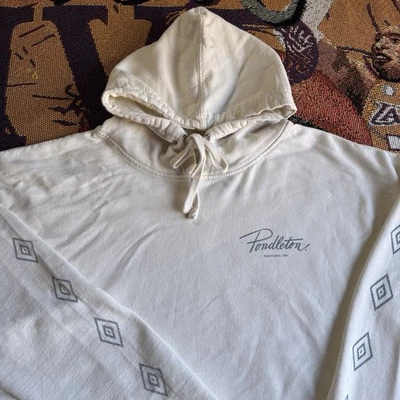 Pendleton Hoodie Ivory Aztec Southwestern Outdoors Portland Oregon Hiking Gorp - Image 1 of 4