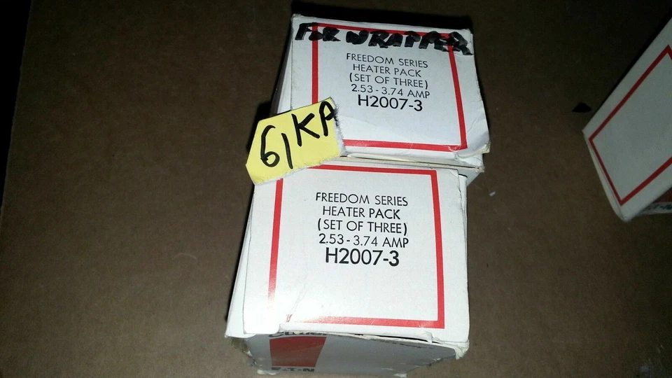 Nuevo en caja Cutler Hammer H2007-3 Freedom Series Heater Pack 2.53 - 3.74 Amp Set de 3 EA Foto 1 de 1