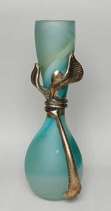 Jarrón de vidrio artístico firmado COMO Tubi Vadan Filip Ravert Romania Rumania Vintage - Imagen 1 de 17