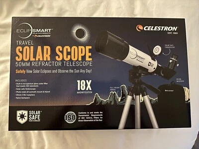 Celestron EclipSmart Solar Safe Travel Telescope 50 with Backpack - Image 1 of 4